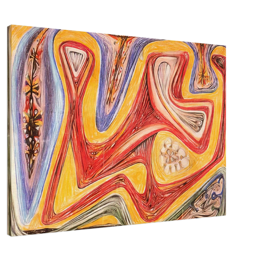 Roberto Matta - GLANDE FICTION 1938 Canvas - 20x30 cm / 8x12 inches-canvas