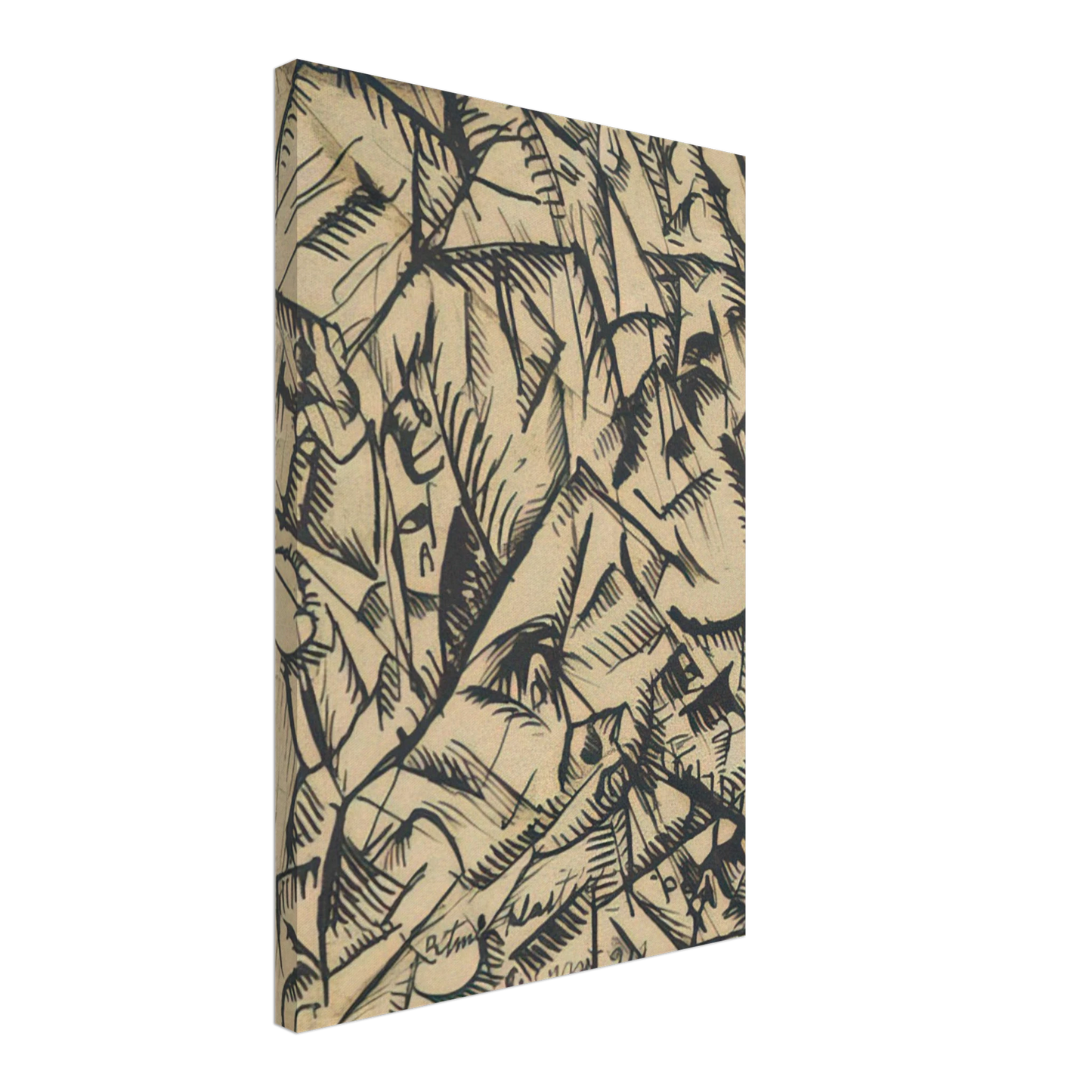 Carlo Carra - RITMI PLASTICI 1911 Canvas - 70x100 cm / 28x40 inches-canvas