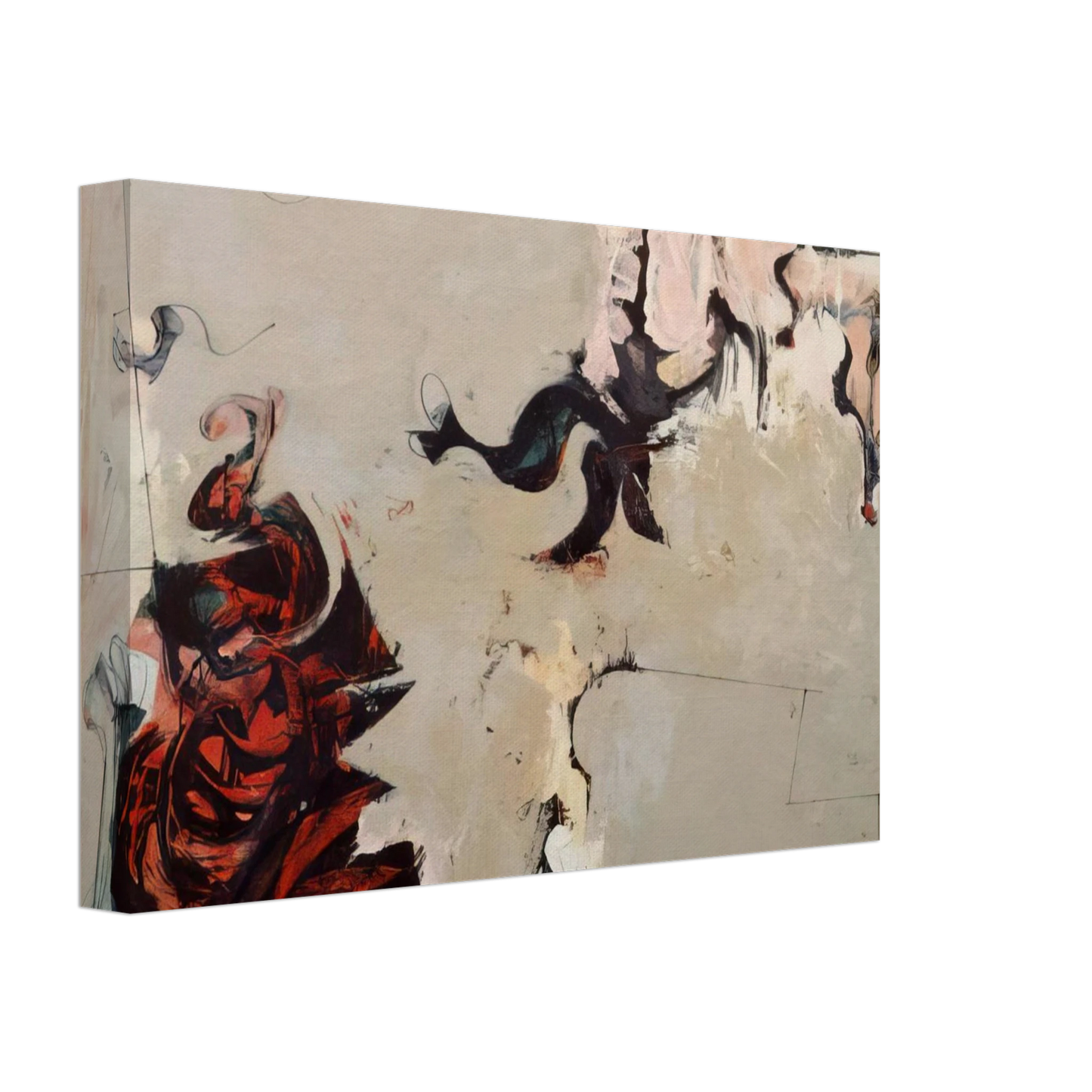 Giorgio Cavallon - Untitled - 1959 Canvas - 40x60 cm / 16x24 inches-canvas