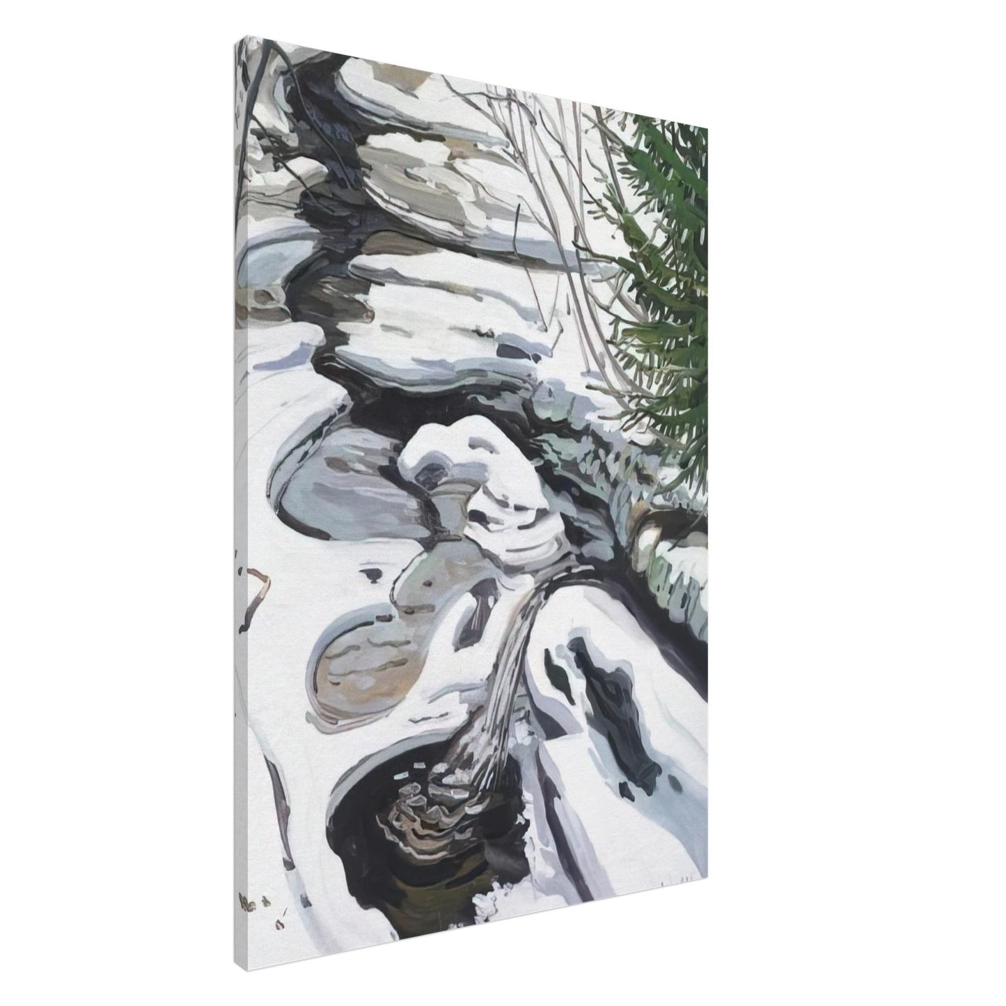 Neil Welliver - Study for Head of Passagassawaukeg - 1992 Canvas - 20x30 cm / 8x12 inches-canvas