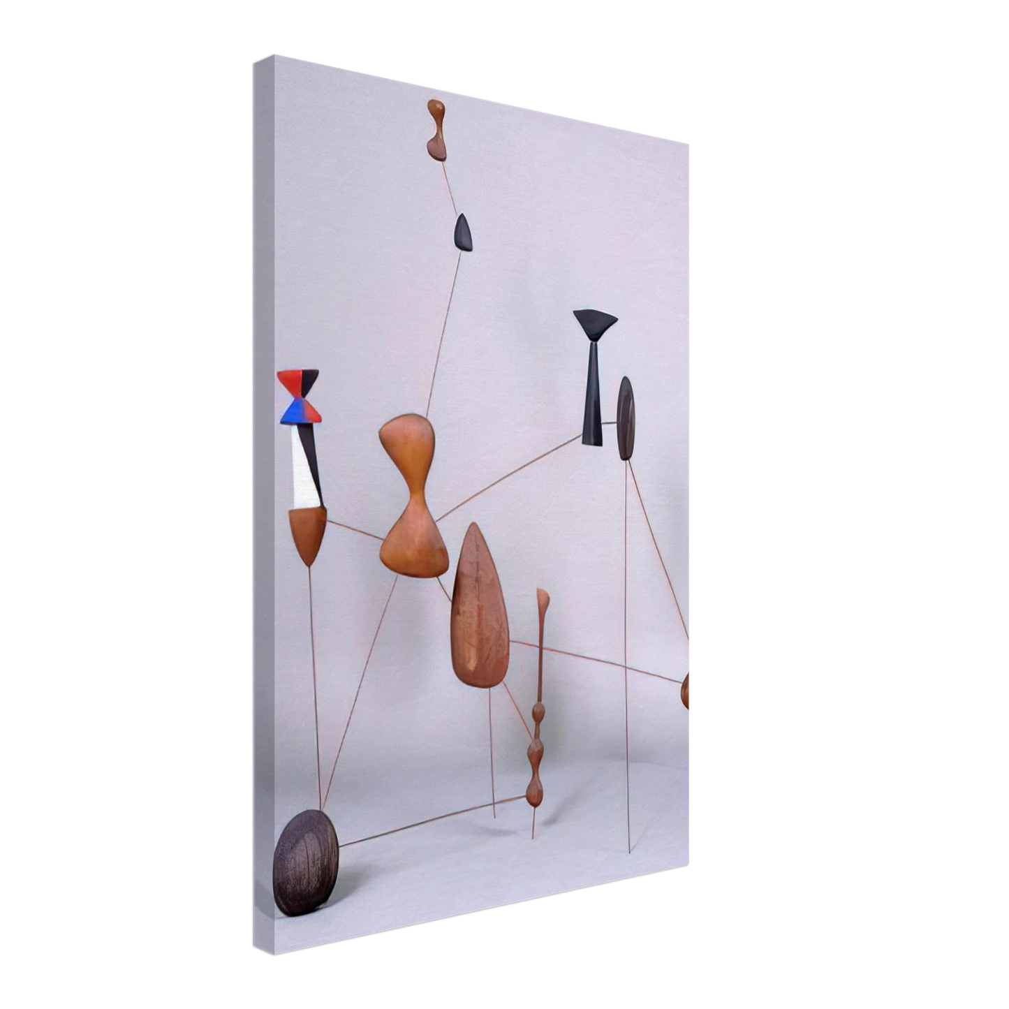 Alexander Calder - VERTICAL CONSTELLATION WITH BOMB 1943 Canvas - 40x60 cm / 16x24 inches-canvas