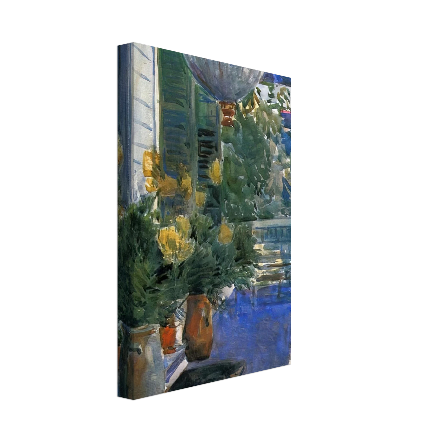 Childe Hassam - Veranda of the Old House Canvas - 40x60 cm / 16x24 inches-canvas