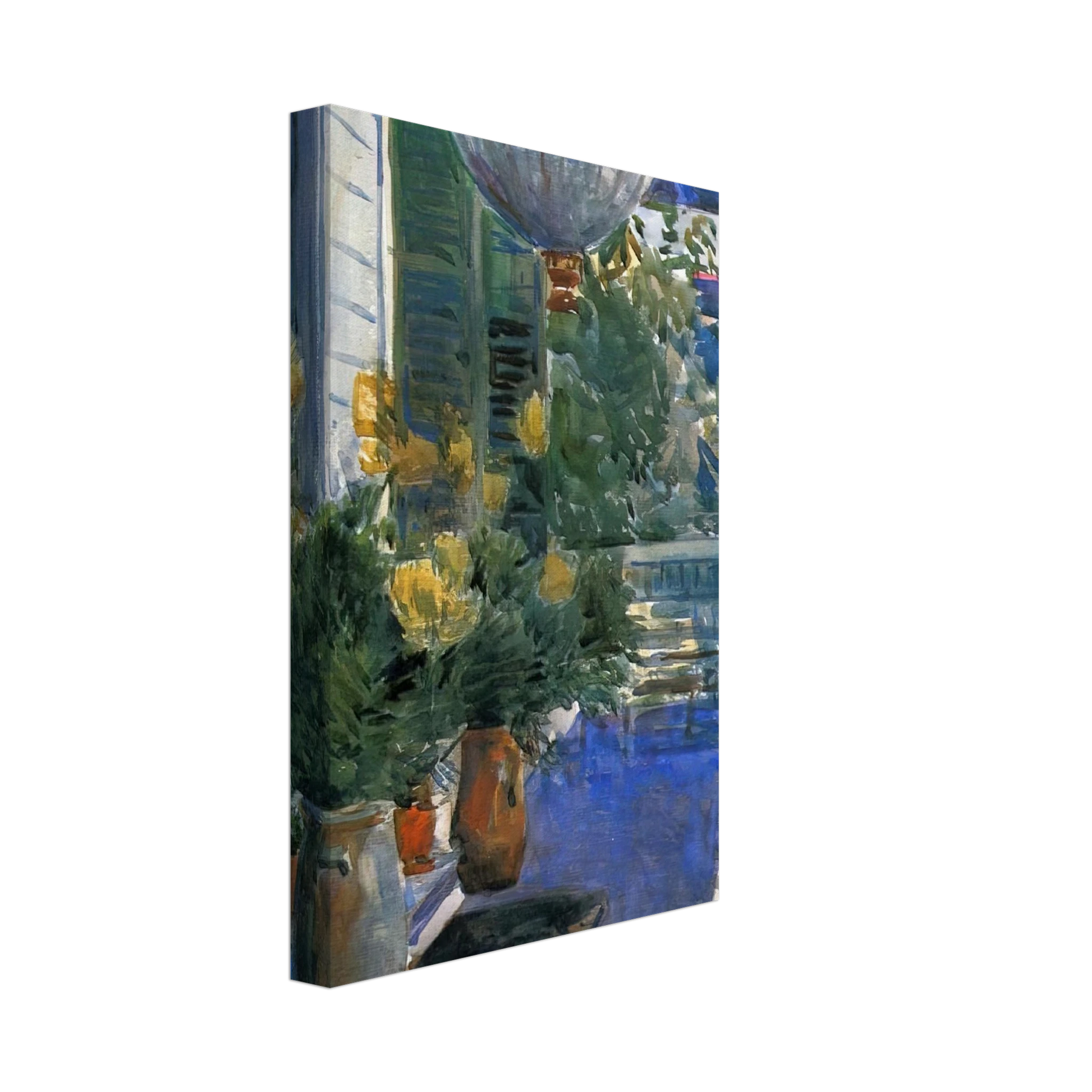 Childe Hassam - Veranda of the Old House Canvas - 40x60 cm / 16x24 inches-canvas