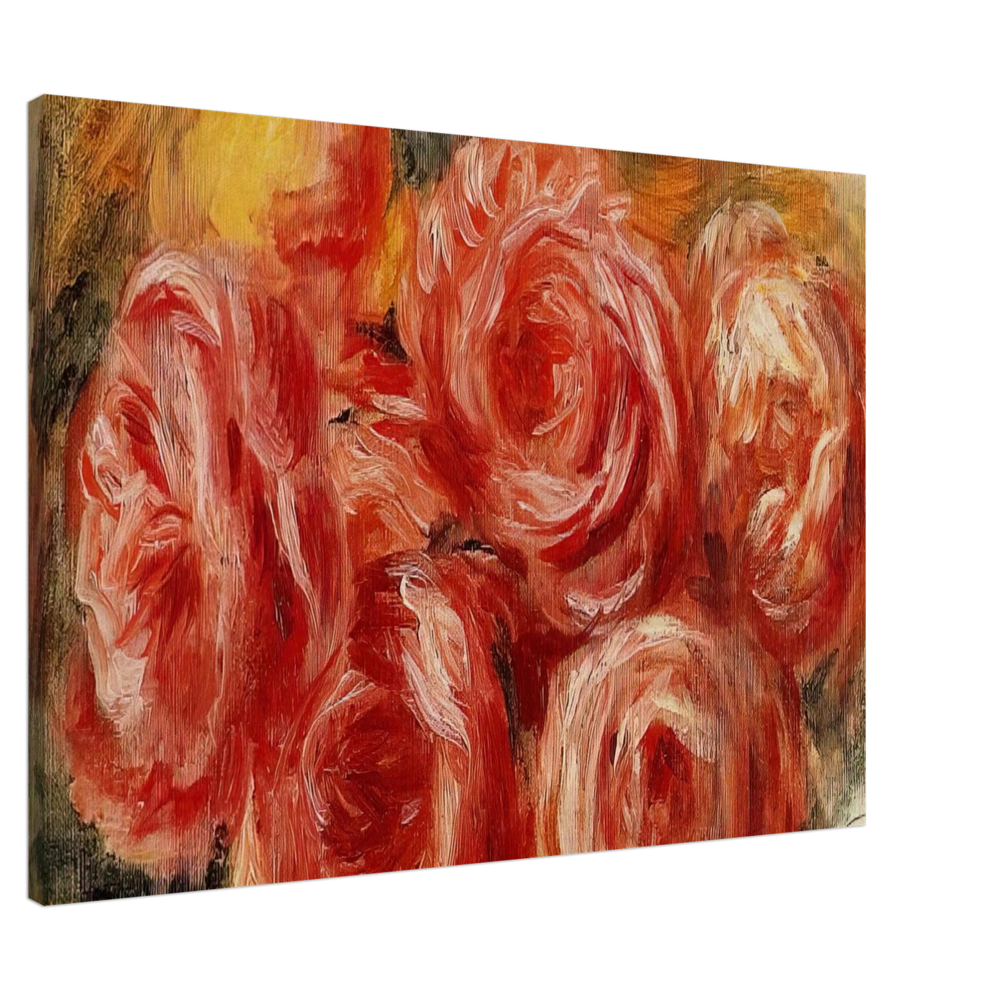 Pierre-Auguste Renoir - Red Roses Canvas - 20x30 cm / 8x12 inches-canvas