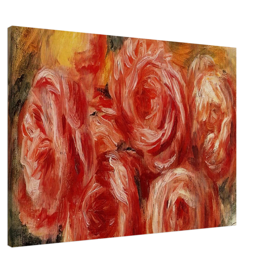 Pierre-Auguste Renoir - Red Roses Canvas - 20x30 cm / 8x12 inches-canvas