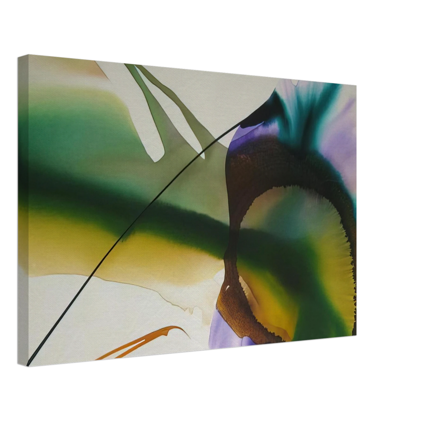 Paul Jenkins - Phenomena Amber Sight - 1968 Canvas - 40x60 cm / 16x24 inches-canvas