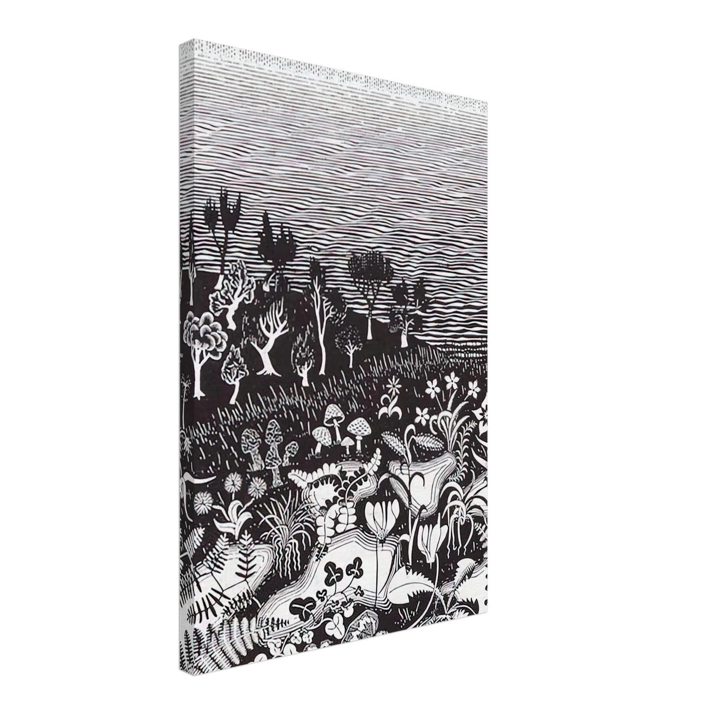MC Escher - THE 3RD DAY OF THE CREATION Canvas - 40x60 cm / 16x24 inches-canvas