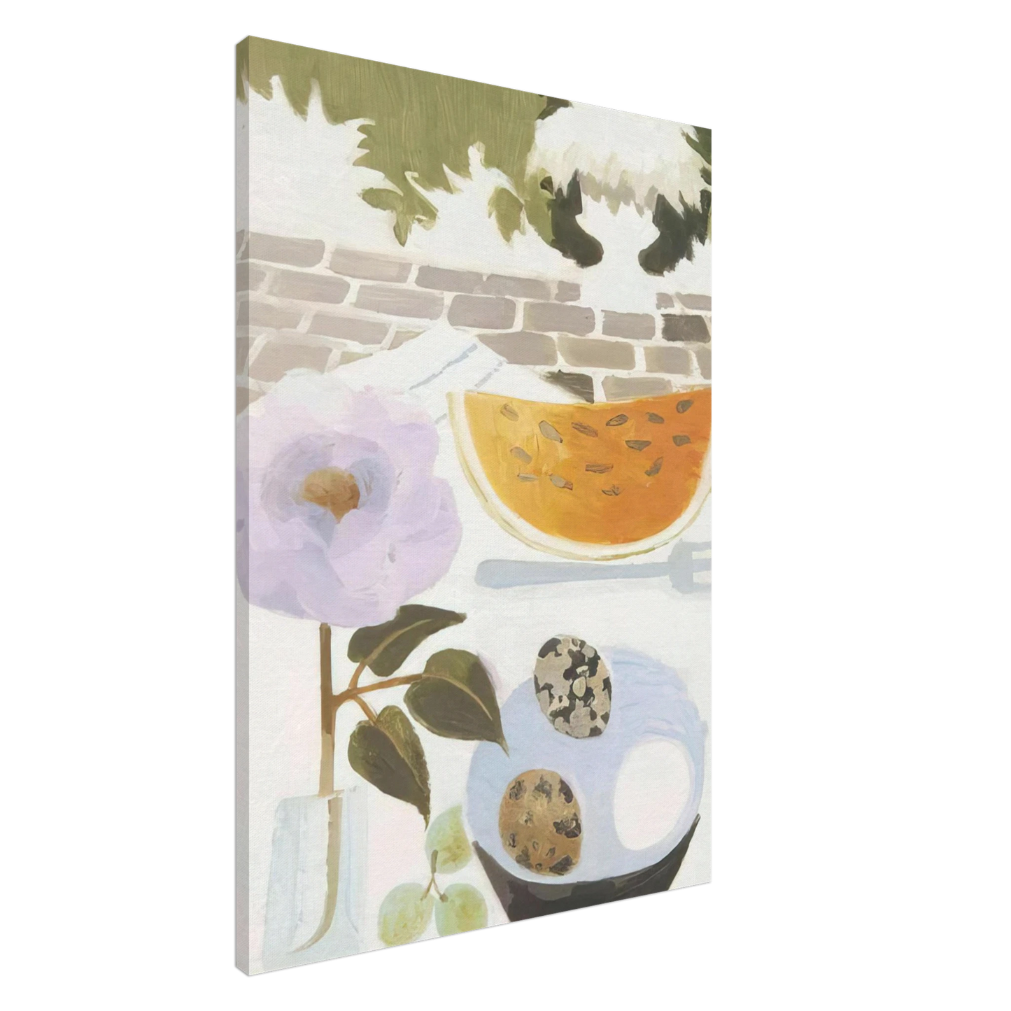 Mary Fedden - A Slice of Melon - 1990 Canvas - 20x30 cm / 8x12 inches-canvas