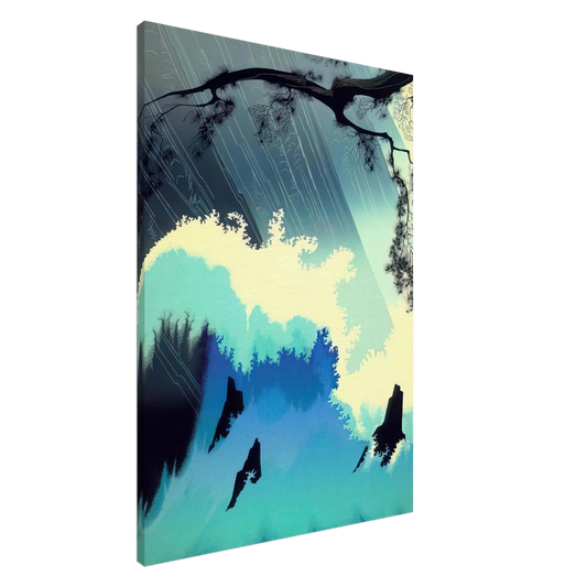 Eyvind Earle - Ocean Splash Canvas - 20x30 cm / 8x12 inches-canvas