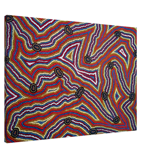 Clifford Possum Tjapaltjarri - Narripi Dreaming - 1992 Canvas - 20x30 cm / 8x12 inches-canvas