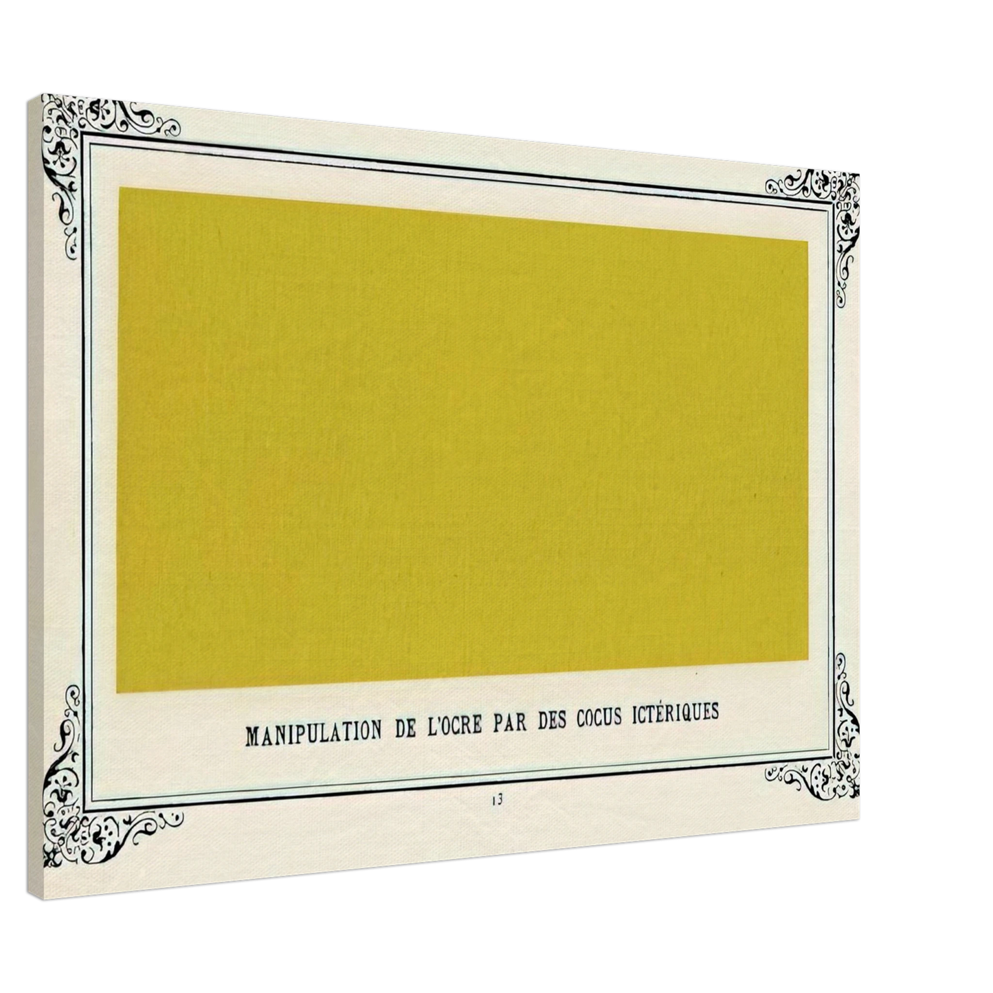 Alphonse Allais - Jaundiced Cuckolds Handling Ochre Canvas - 20x30 cm / 8x12 inches-canvas