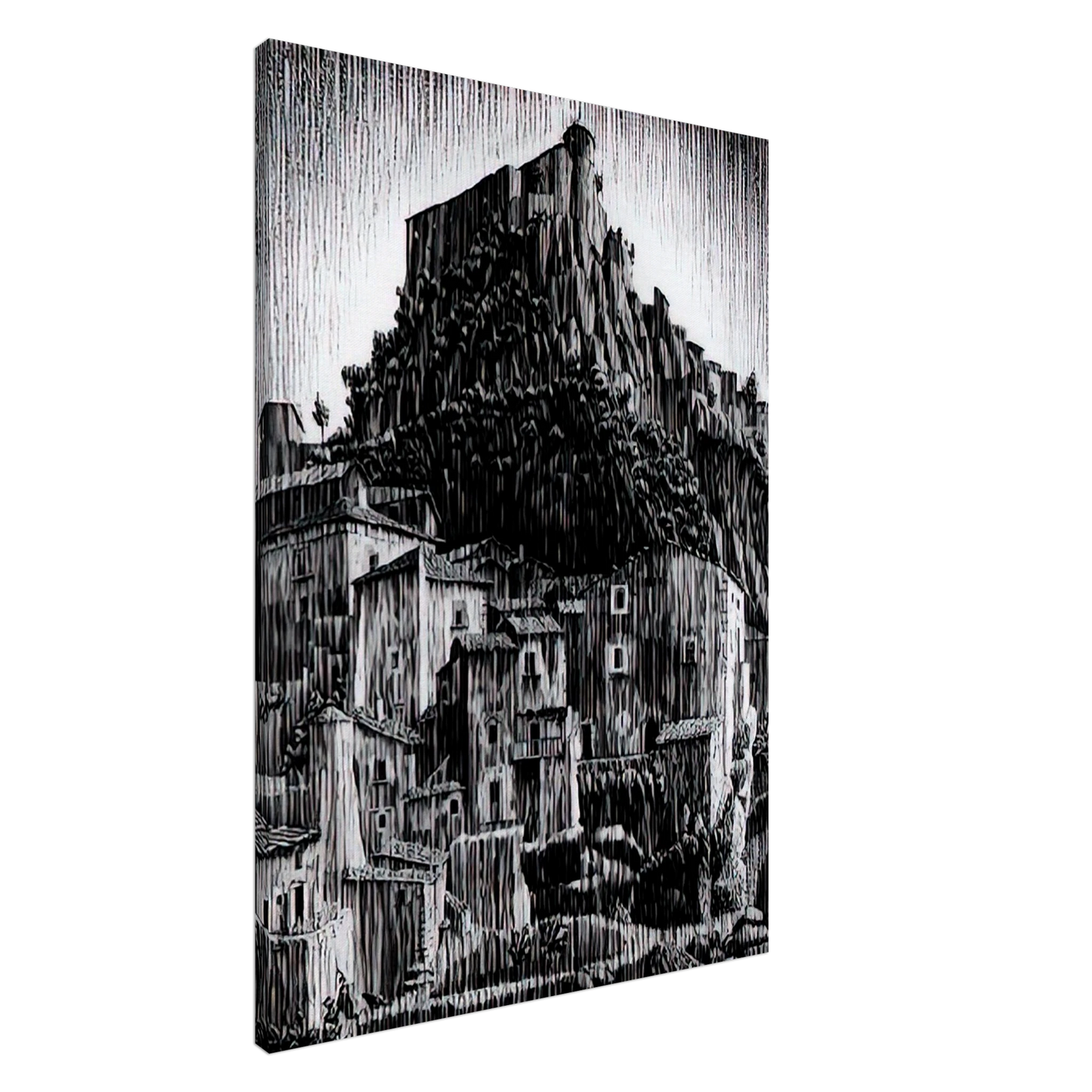 MC Escher - CERRO AL VOLTURNO ABRUZZI JANUARY 1930 1930 Canvas - 20x30 cm / 8x12 inches-canvas