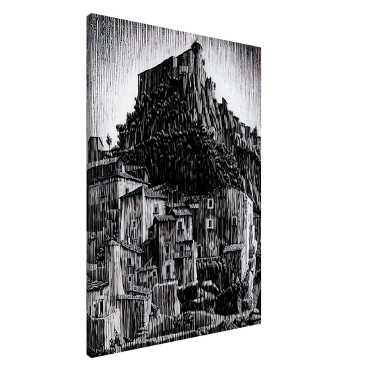 MC Escher - CERRO AL VOLTURNO ABRUZZI JANUARY 1930 1930 Canvas - 20x30 cm / 8x12 inches-canvas