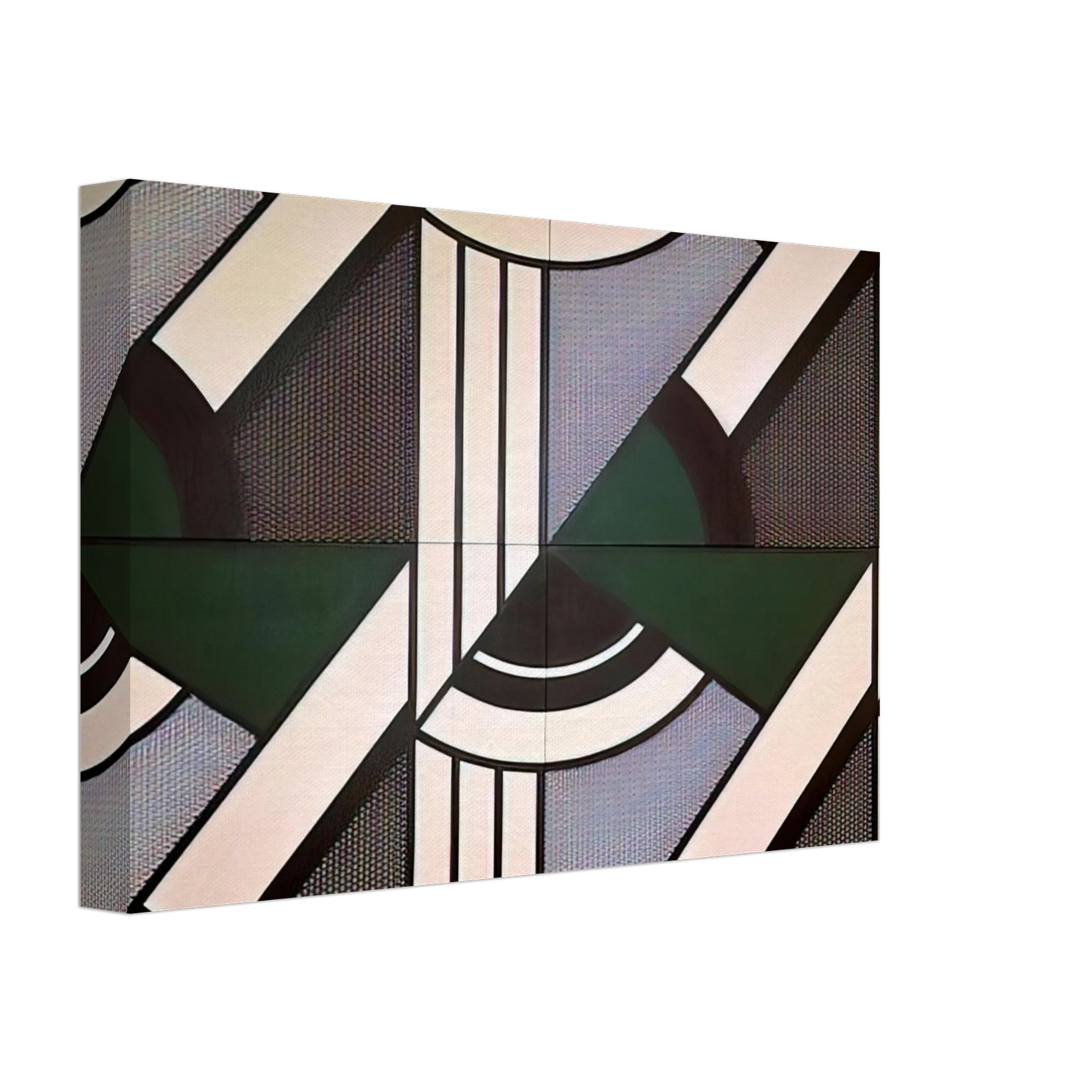 Roy Lichtenstein - MODULAR PAINTING WITH FOUR PANELS 6 1970 Canvas - 40x60 cm / 16x24 inches-canvas