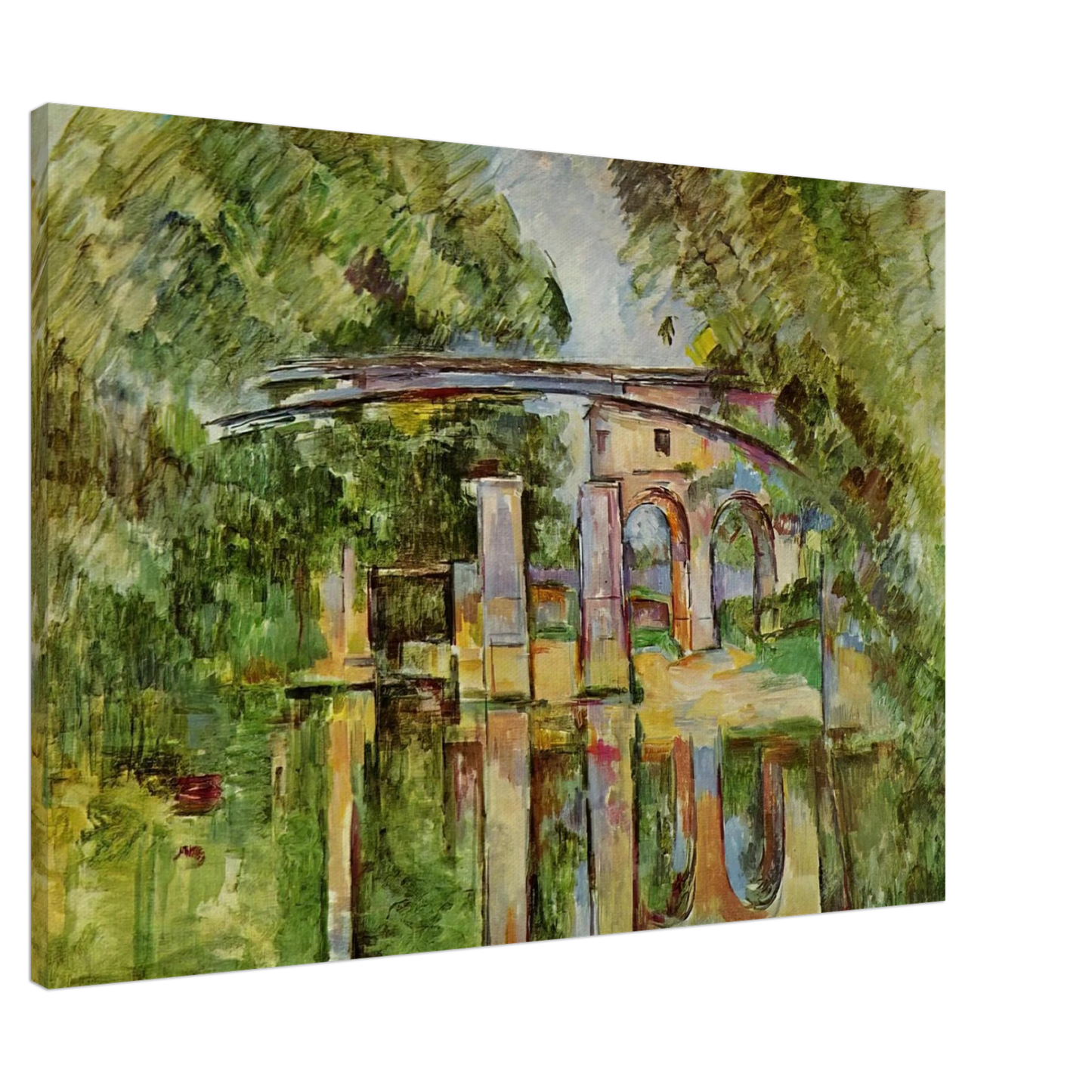 Paul Cezanne - The Aqueduct and Lock Canvas - 20x30 cm / 8x12 inches-canvas