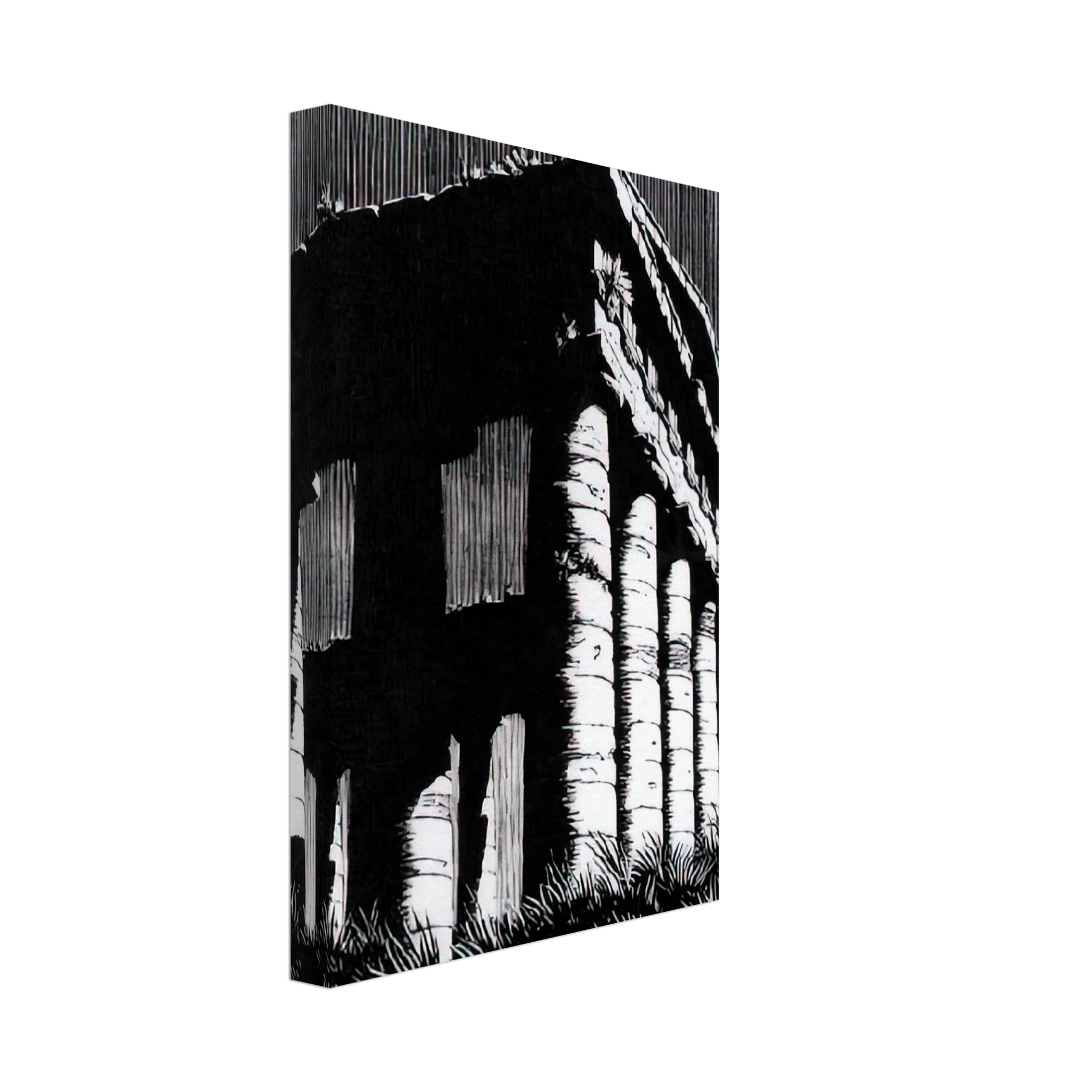 MC Escher - TEMPLE OF SEGESTE SICILY Canvas - 70x100 cm / 28x40 inches-canvas