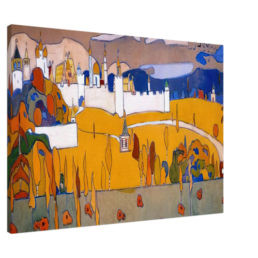 Wassily Kandinsky - WALLED CITY IN AUTUMN LANDSCAPE 1902 Canvas - 20x30 cm / 8x12 inches-canvas