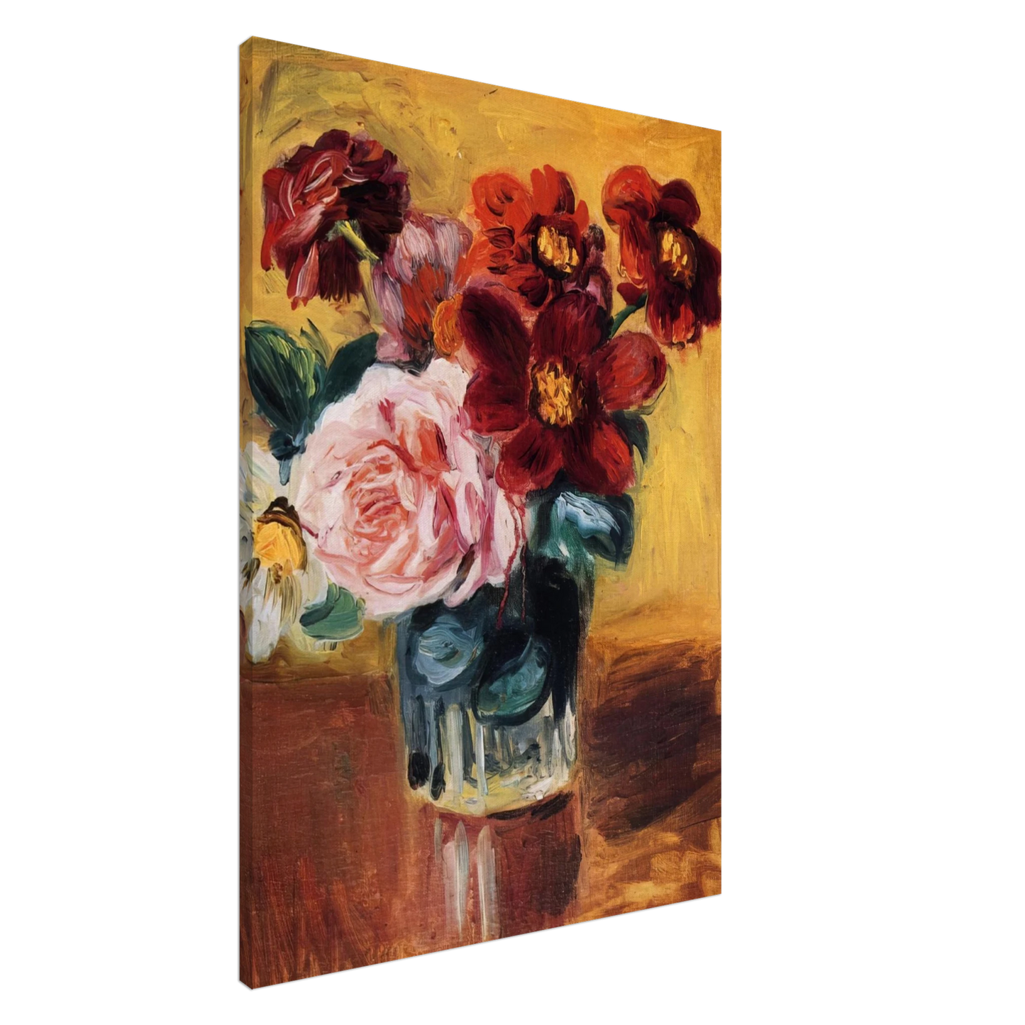 Pierre-Auguste Renoir - Flowers in a Vase Canvas - 20x30 cm / 8x12 inches-canvas