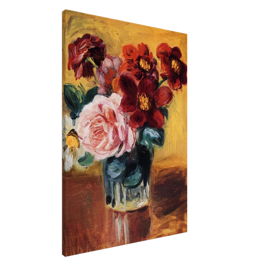 Pierre-Auguste Renoir - Flowers in a Vase Canvas - 20x30 cm / 8x12 inches-canvas