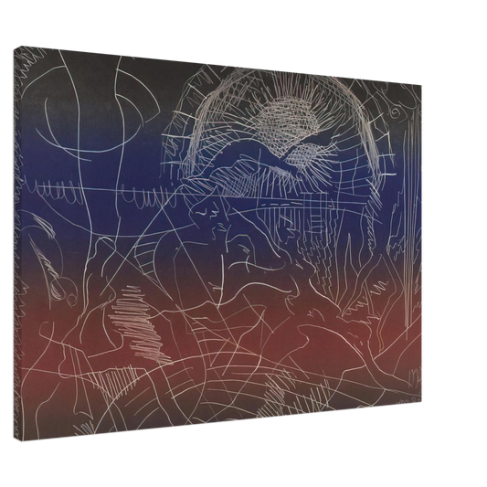 Man Ray - UNTITLED ABSTRACT Canvas - 20x30 cm / 8x12 inches-canvas