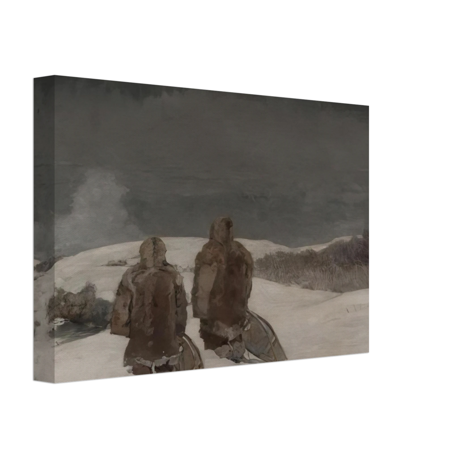Winslow Homer - BELOW ZERO Canvas - 70x100 cm / 28x40 inches-canvas