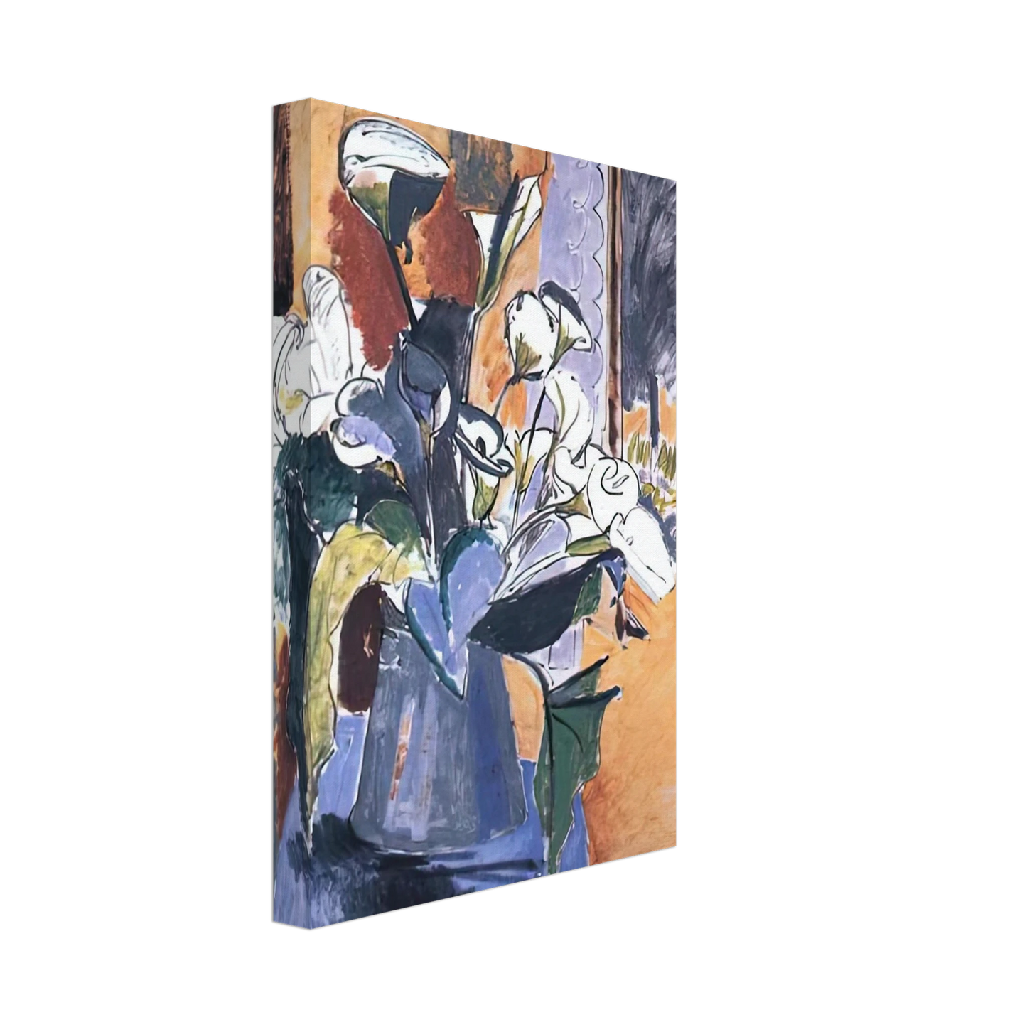 Henri Matisse - FLOWERS ON THE WINDOWSILL 1913 Canvas - 70x100 cm / 28x40 inches-canvas