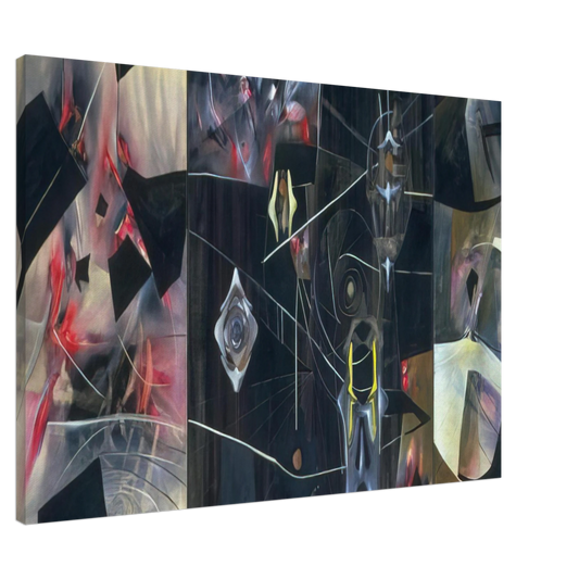 Roberto Matta - BLACK VIRTUE 1943 Canvas - 20x30 cm / 8x12 inches-canvas