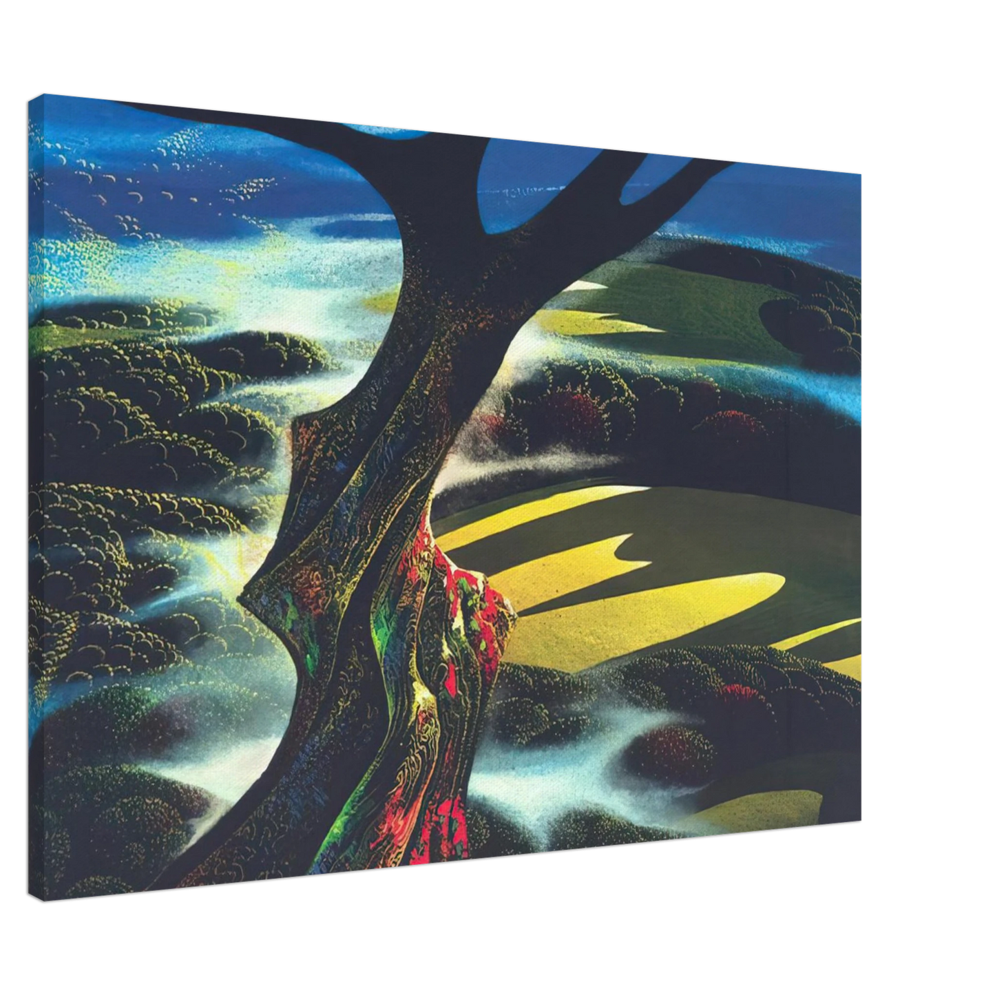 Eyvind Earle - Autumn Shadows Canvas - 20x30 cm / 8x12 inches-canvas
