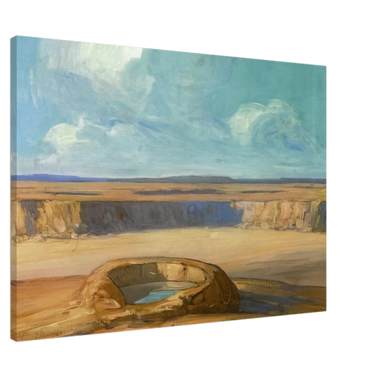 Xavier Martinez - The Waterhole - Tonalism Canvas - 20x30 cm / 8x12 inches-canvas