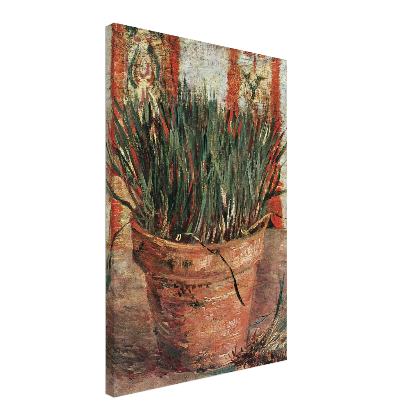 Vincent van Gogh - Flowerpot with Chives Canvas - 70x100 cm / 28x40 inches-canvas