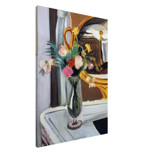 Henri Matisse - THE BED IN THE MIRROR Canvas - 20x30 cm / 8x12 inches-canvas