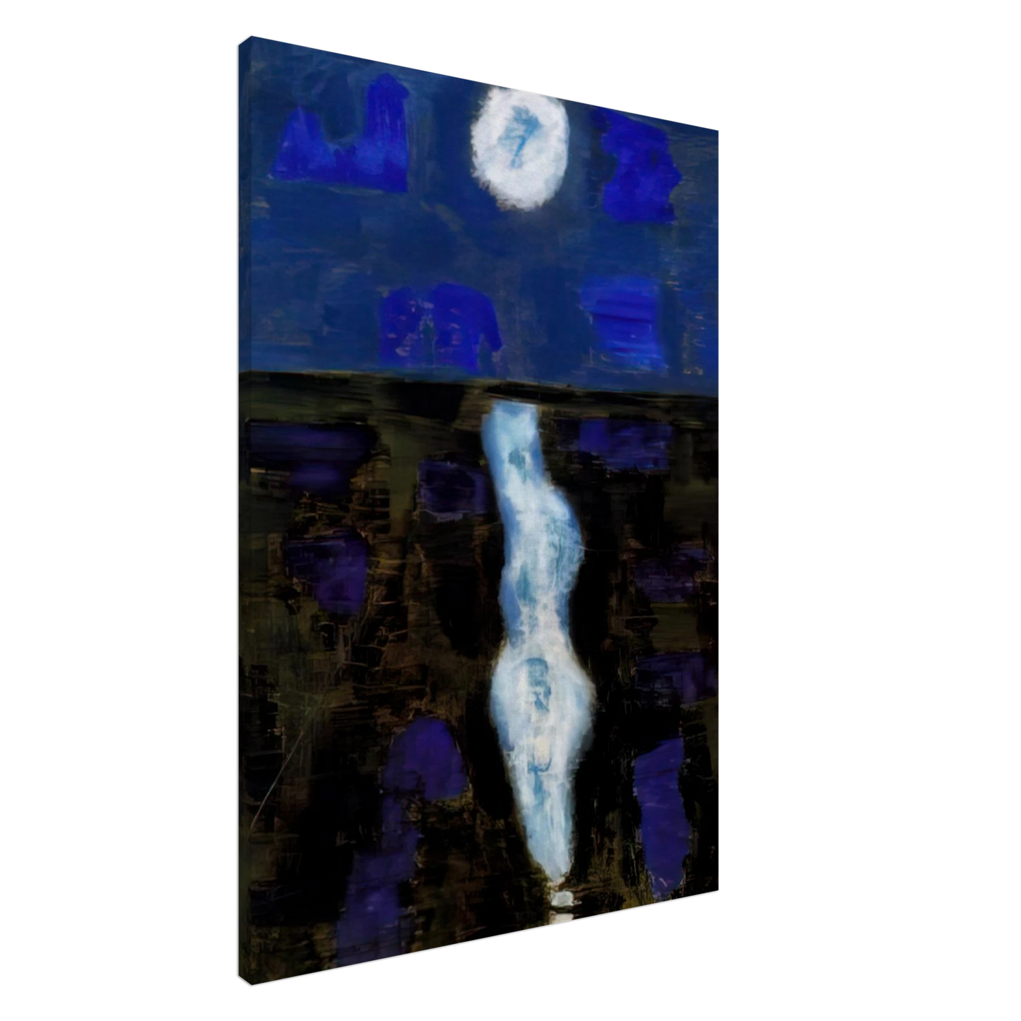 Milton Avery - White Moon - 1957 Canvas - 20x30 cm / 8x12 inches-canvas