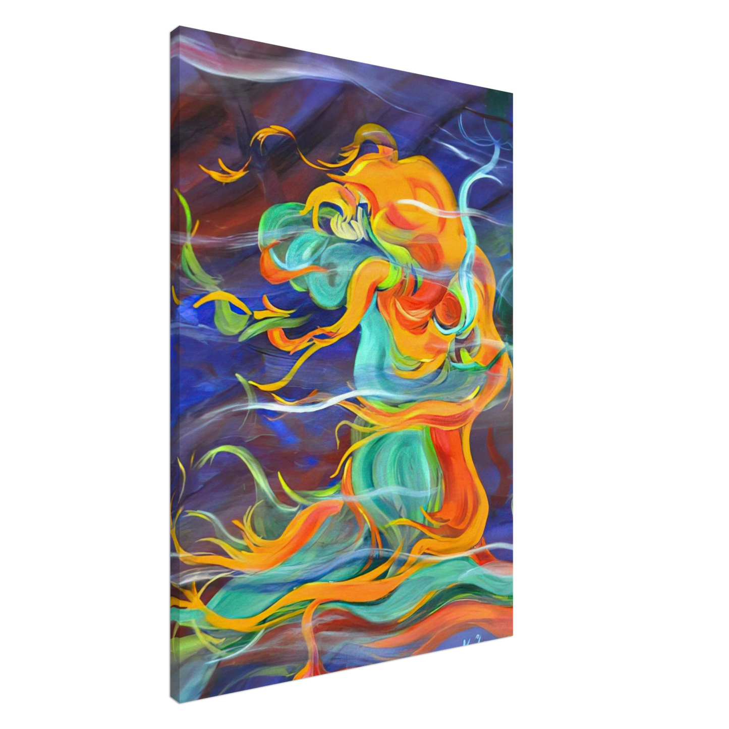 Konrad Zuse - Wind - 1963 Canvas - 20x30 cm / 8x12 inches-canvas