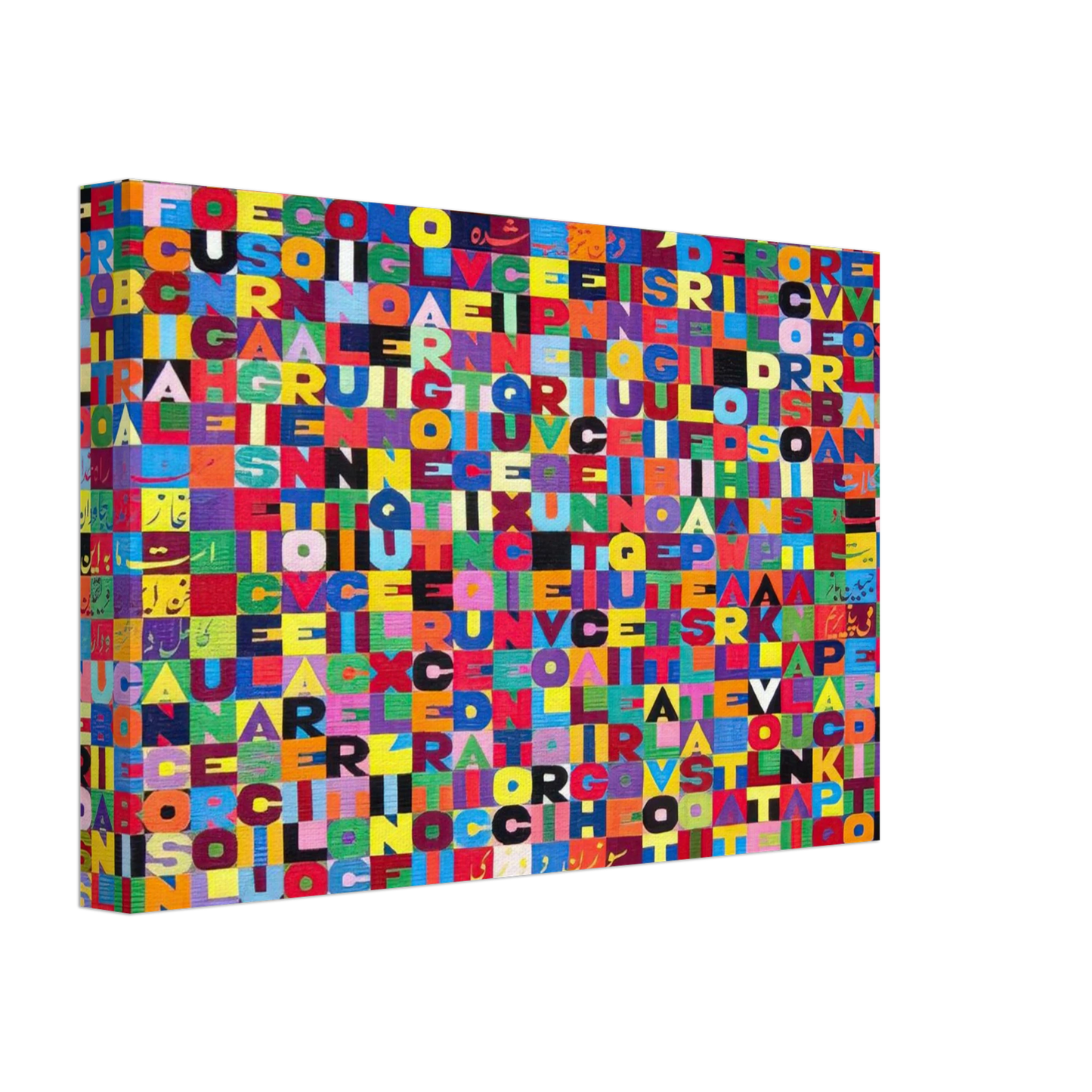 Alighiero Boetti - METTERE I VERBI ALL INFINITO MILLENOVECENTO OTTANTOTTO 1988 Canvas - 40x60 cm / 16x24 inches-canvas
