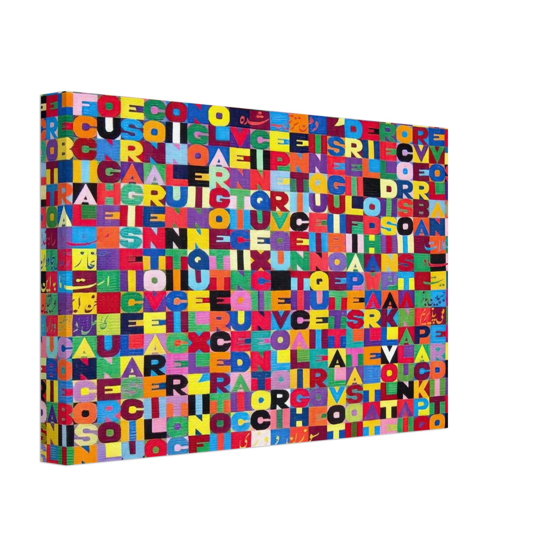 Alighiero Boetti - METTERE I VERBI ALL INFINITO MILLENOVECENTO OTTANTOTTO 1988 Canvas - 40x60 cm / 16x24 inches-canvas