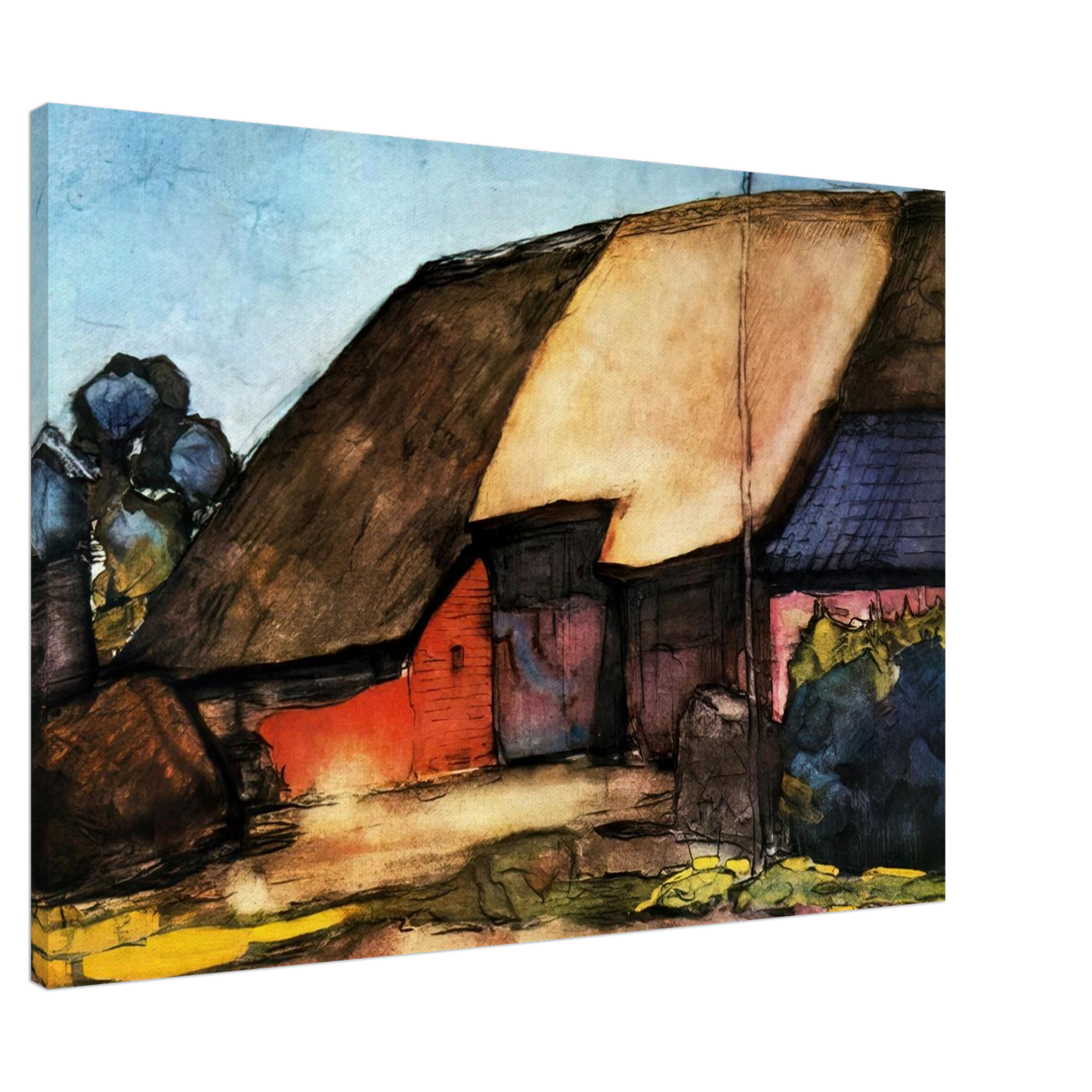 Piet Mondrian - Small farm on Nistelrode Canvas - 20x30 cm / 8x12 inches-canvas