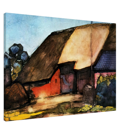 Piet Mondrian - Small farm on Nistelrode Canvas - 20x30 cm / 8x12 inches-canvas