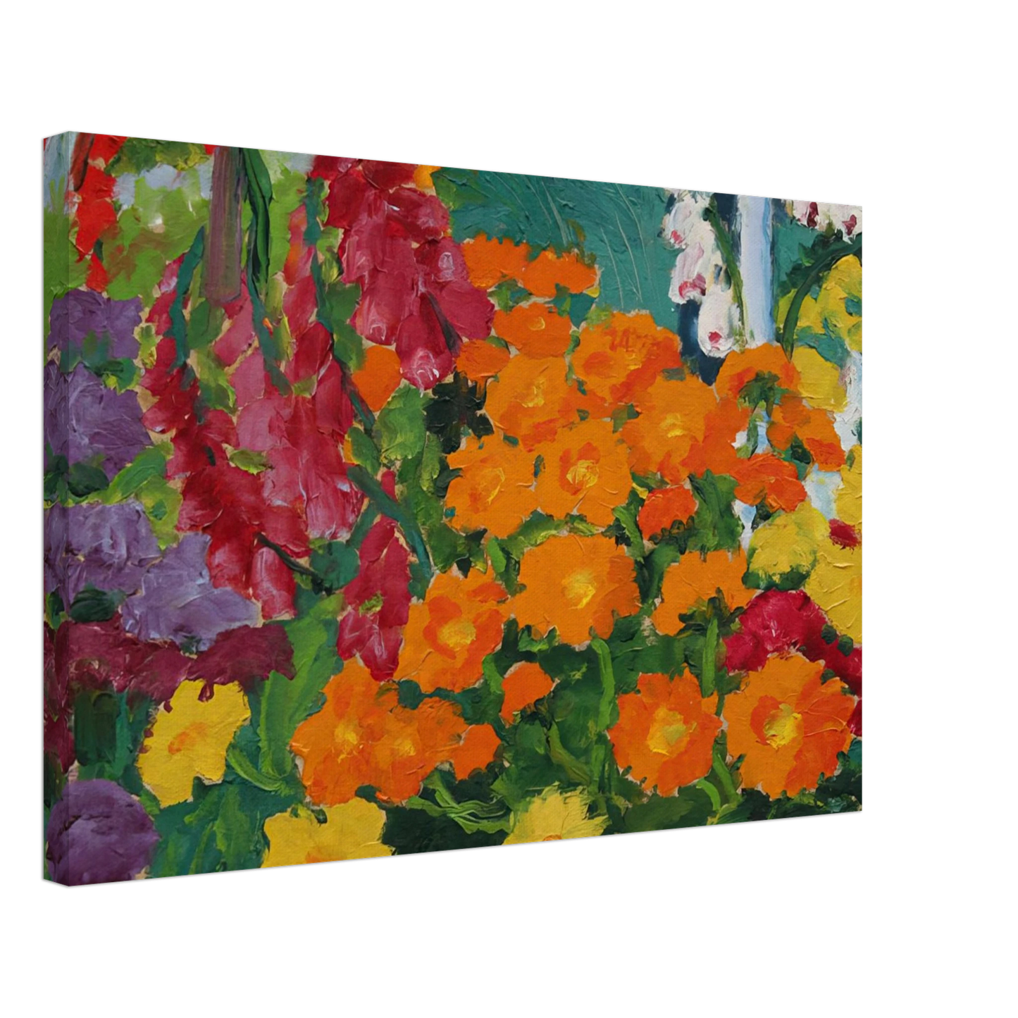 Emil Nolde - Flower garden marigolds Canvas - 70x100 cm / 28x40 inches-canvas