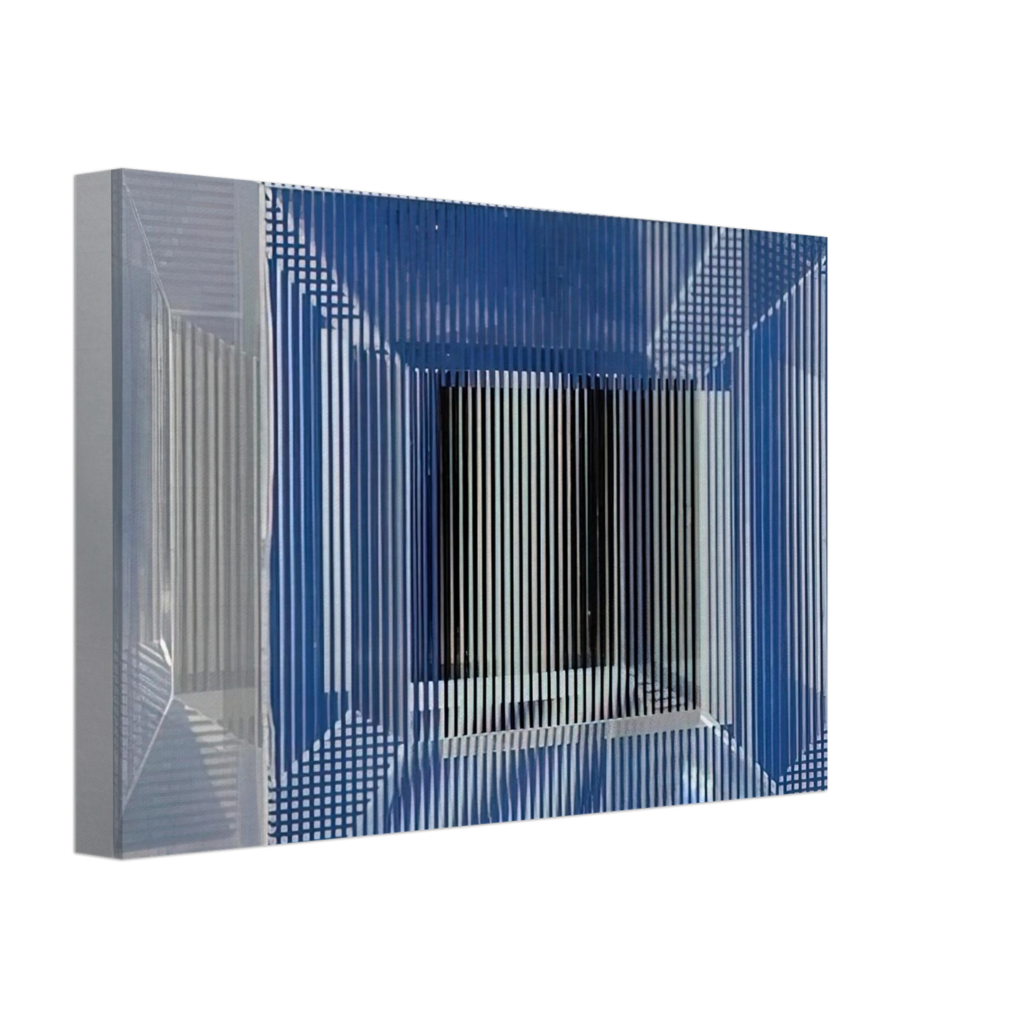 Jesus Rafael Soto - CUBE WITH AMBIGOUS SPACE 1981 Canvas - 70x100 cm / 28x40 inches-canvas