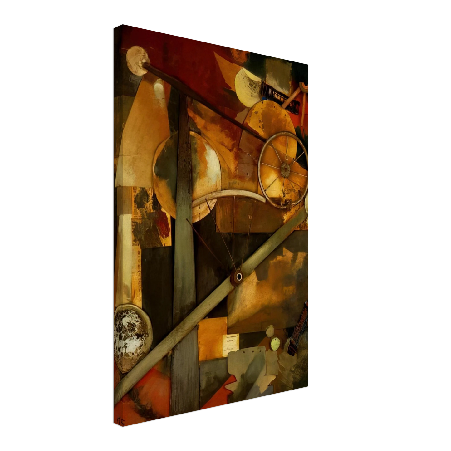 Kurt Schwitters - CONSTRUCTION FOR NOBLE LADIES 1919 Canvas - 70x100 cm / 28x40 inches-canvas