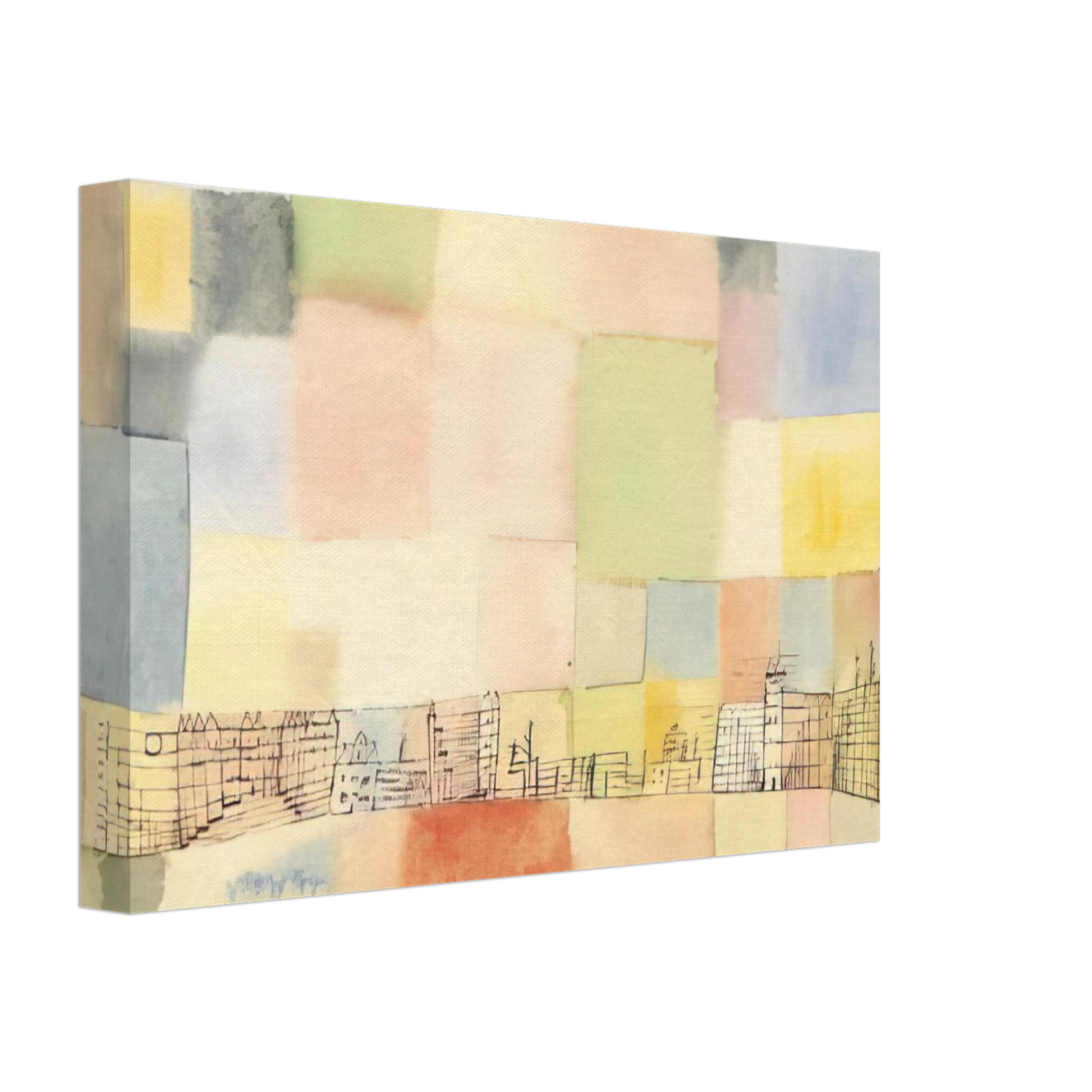 Paul Klee - NEUER STADTTEIL IN M 1928 Canvas - 70x100 cm / 28x40 inches-canvas