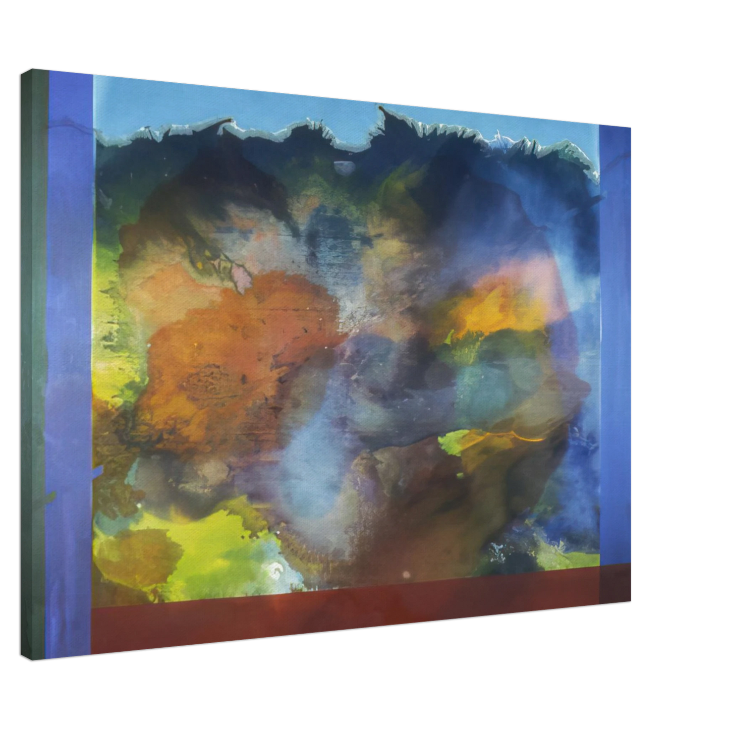 Ronnie Landfield - Ocean Unconscious - 1985 Canvas - 20x30 cm / 8x12 inches-canvas