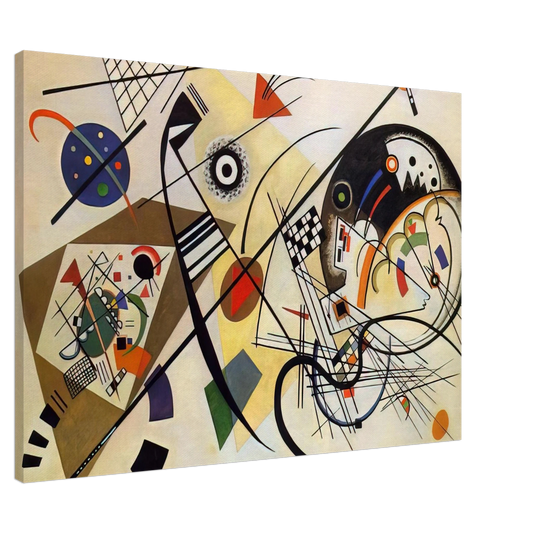 Wassily Kandinsky - TRANSVERSE LINE 1923 Canvas - 20x30 cm / 8x12 inches-canvas