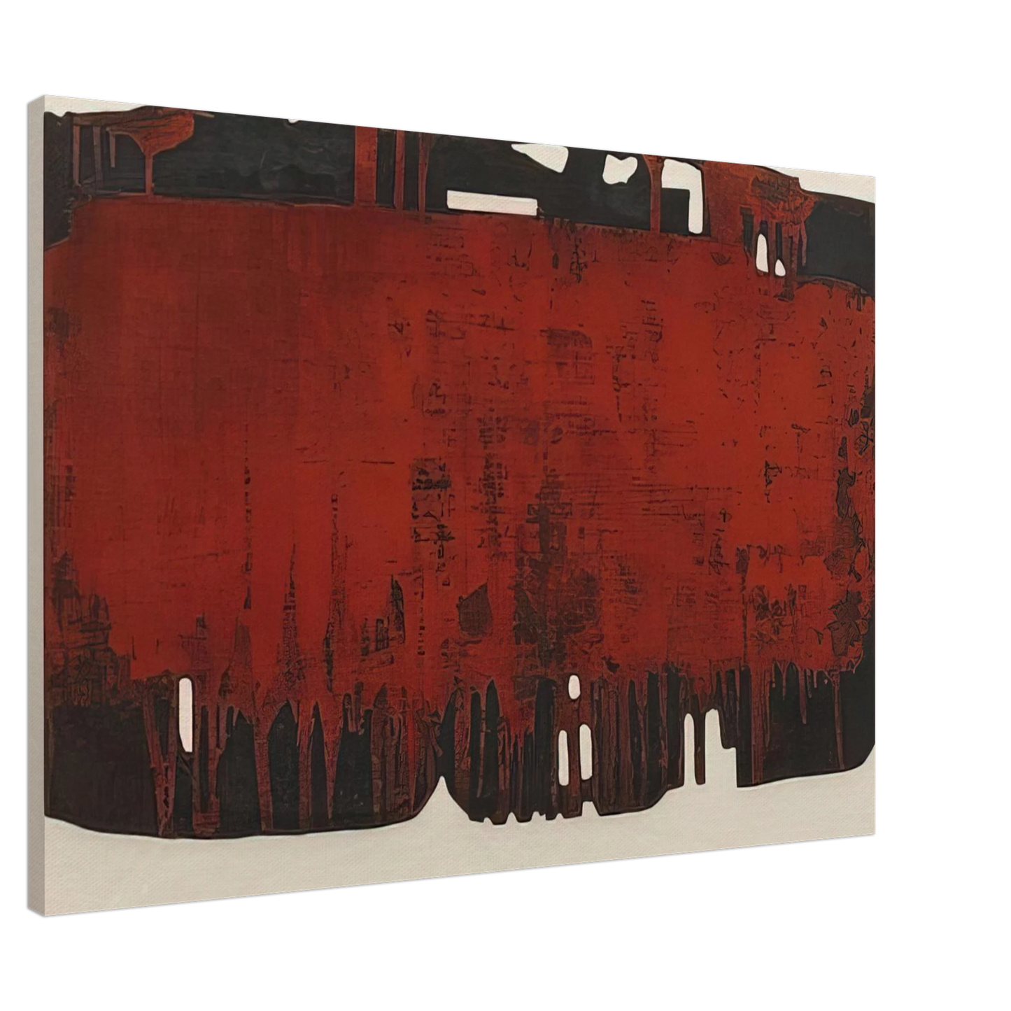 Pierre Soulages - Composition rouille et noire XXV - 1974 Canvas - 20x30 cm / 8x12 inches-canvas