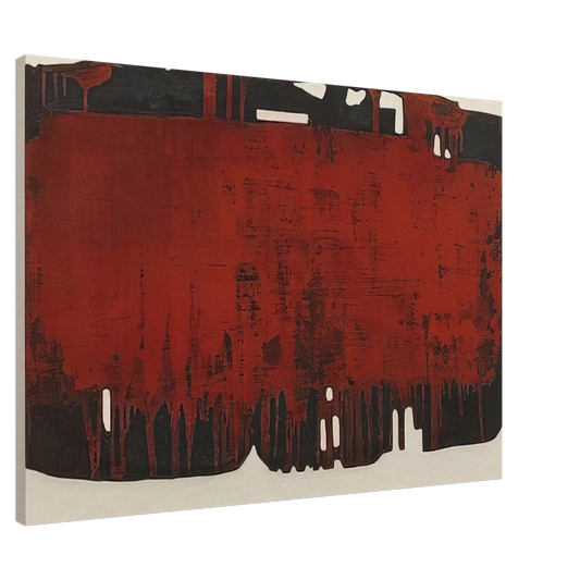 Pierre Soulages - Composition rouille et noire XXV - 1974 Canvas - 20x30 cm / 8x12 inches-canvas