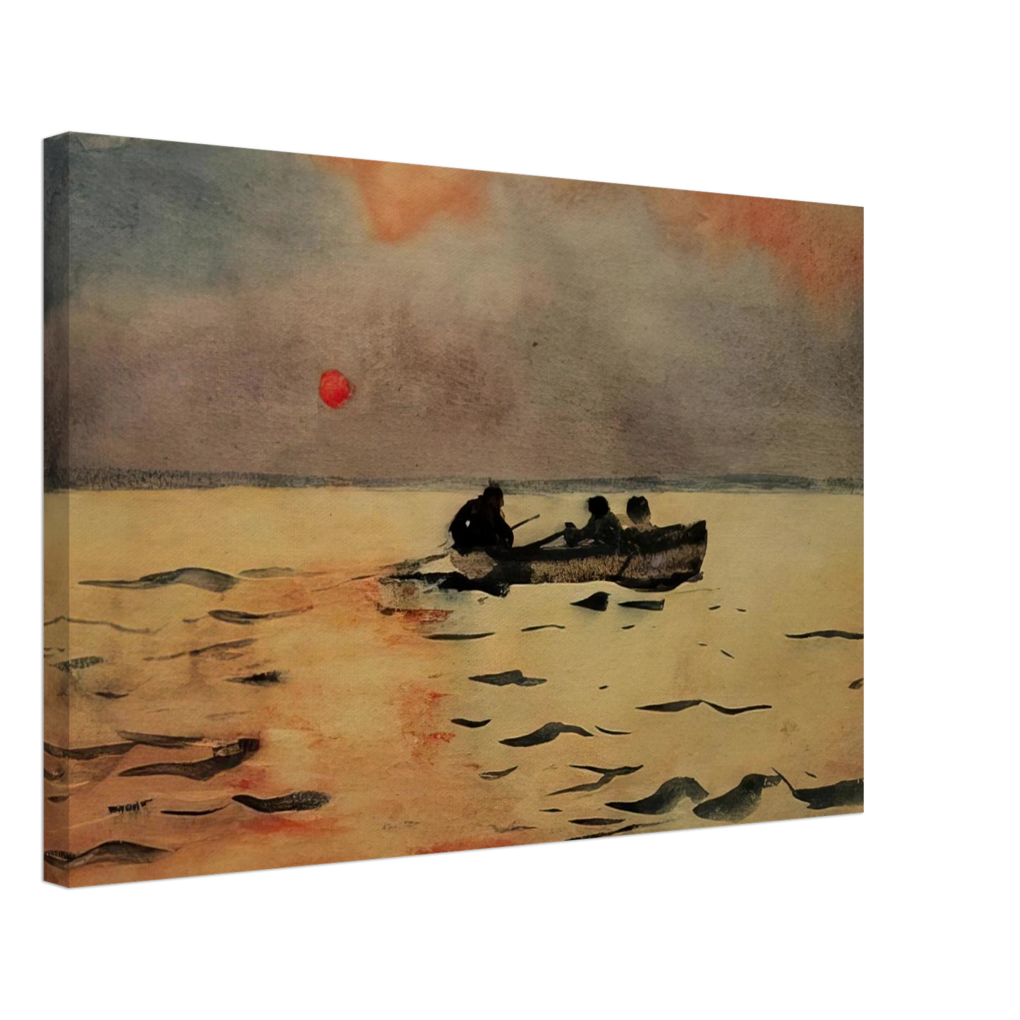 Winslow Homer - ROWING HOME Canvas - 70x100 cm / 28x40 inches-canvas