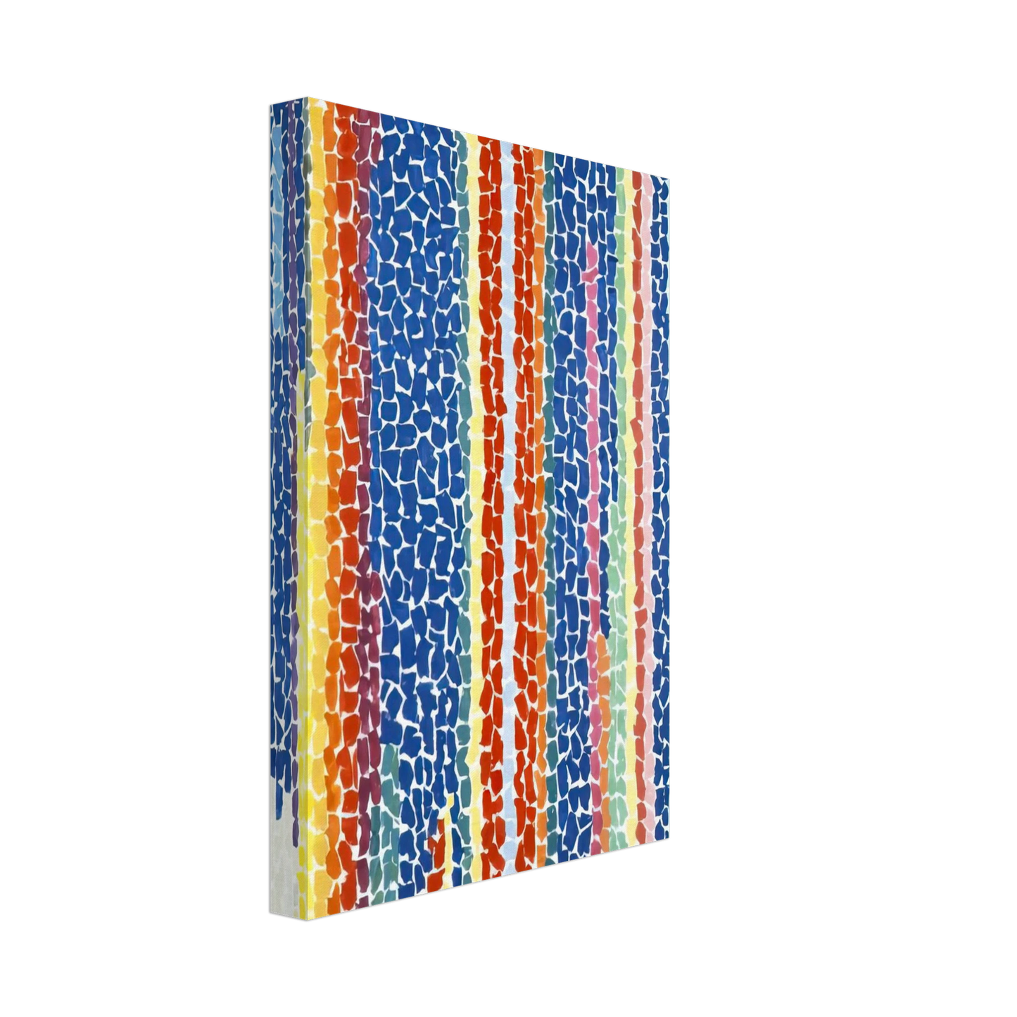 Alma Woodsey Thomas - IRIS TULIPS JONQUILS AND CROCUSES 1969 Canvas - 70x100 cm / 28x40 inches-canvas