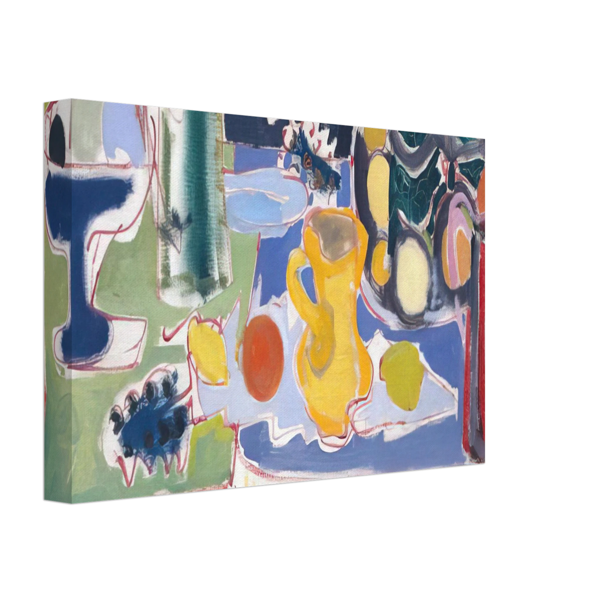 Patrick Heron - The Long Table with Fruit - 1949 Canvas - 40x60 cm / 16x24 inches-canvas