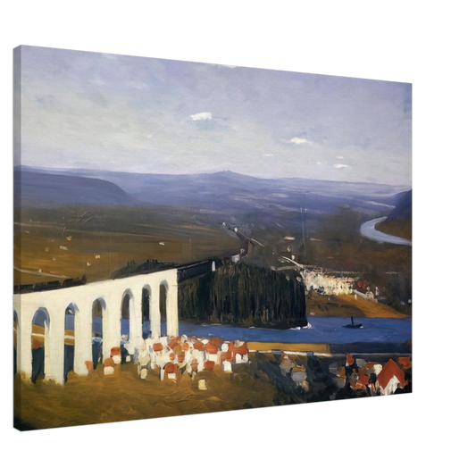 Edward Hopper - Valley of the Seine Canvas - 20x30 cm / 8x12 inches-canvas