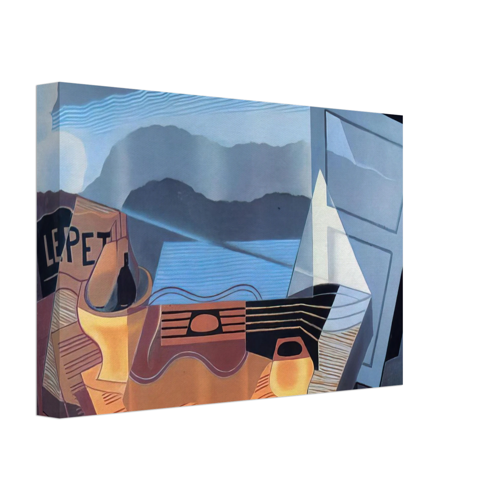 Juan Gris - VIEW ACROSS THE BAY 1921 Canvas - 40x60 cm / 16x24 inches-canvas